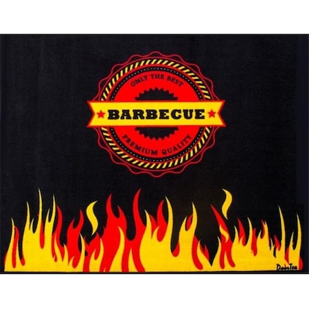 Floortex Floortex FR4BQ3948FL Doortex Barbeque Mat 39 x 48 in. Flame Rectangular Fire Retardant Barbeque Mat FR4BQ3948FL